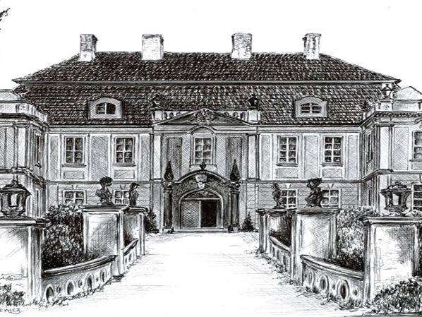 Szkic pałacu w Raszowej