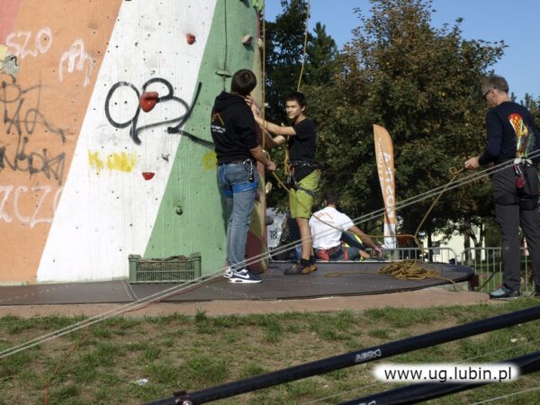 Czuwano nad bezpieczeństwem wspinaczy.