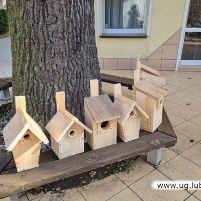 Nowe domki dla ptaków w gminnym przedszkolu