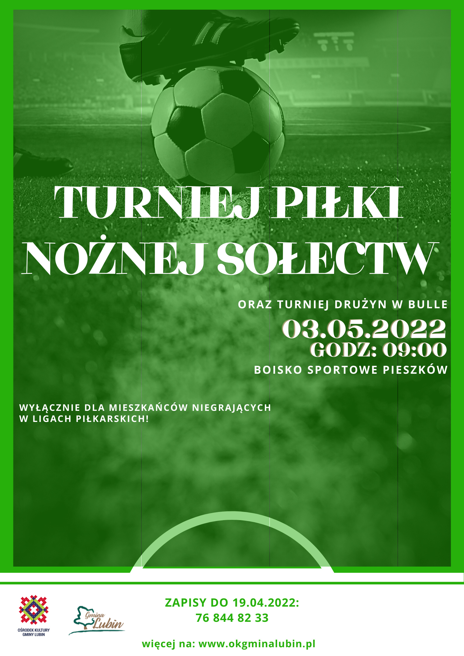 Turniej piłki nożnej sołectw 2022 - plakat