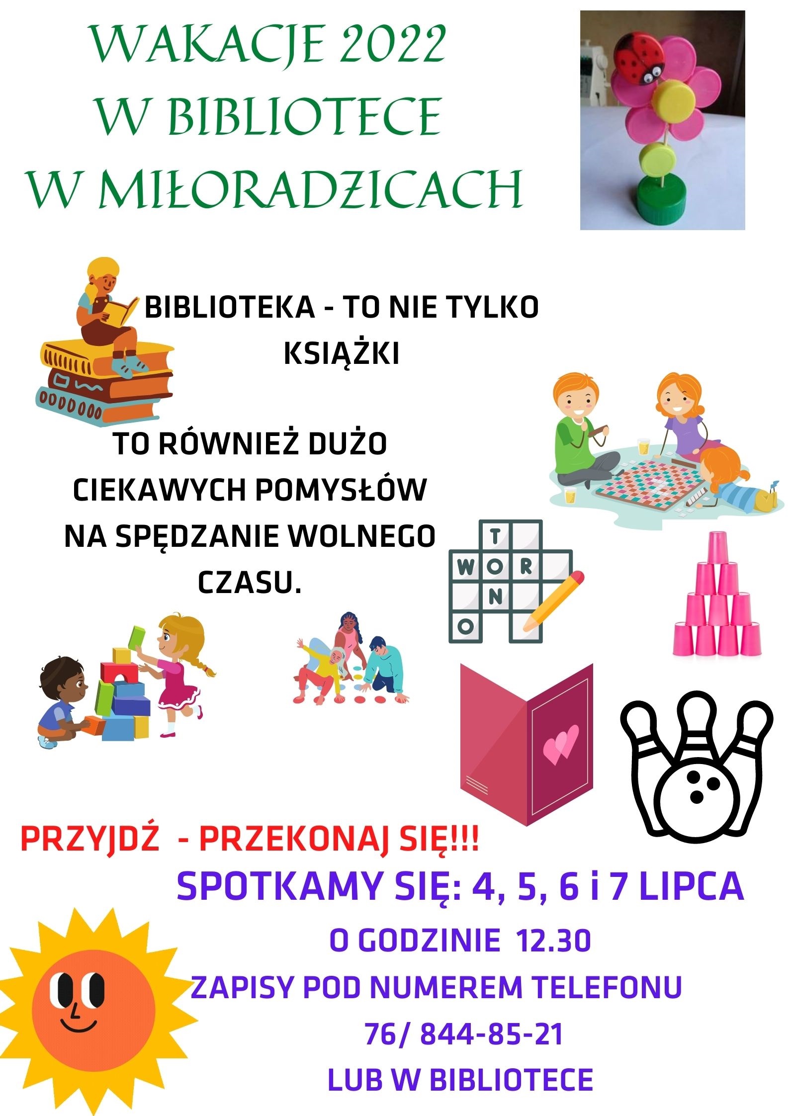 Wakacje z biblioteką w Miłoradzicach 2022