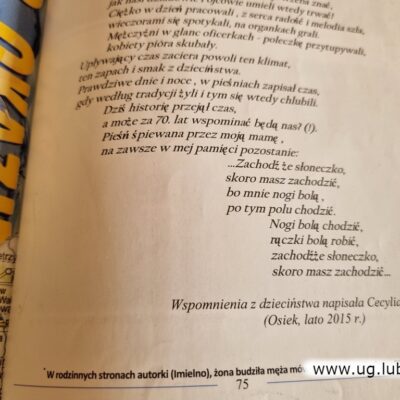 Osieczanka z urodzenia i zamiłowania - Cecylia Szwedo