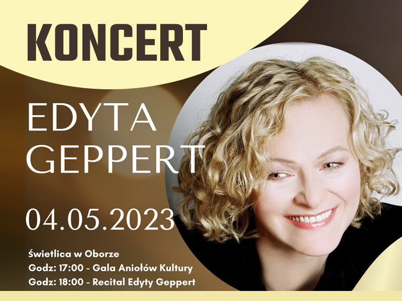 Zapowiedź koncertu Edyty Geppert w gminie Lubin - plakat