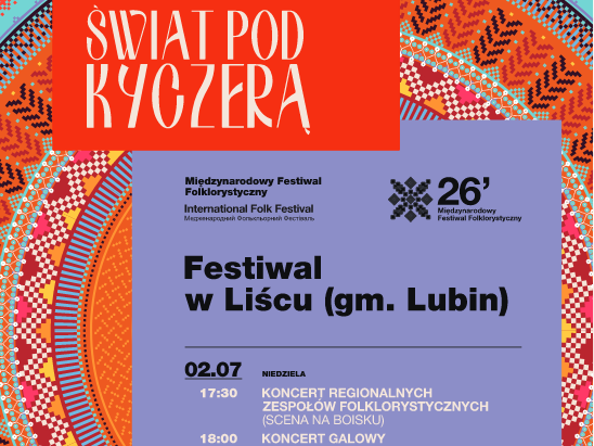 Plakat Festiwal pod Kyczerą, Lisiec 2022 r.