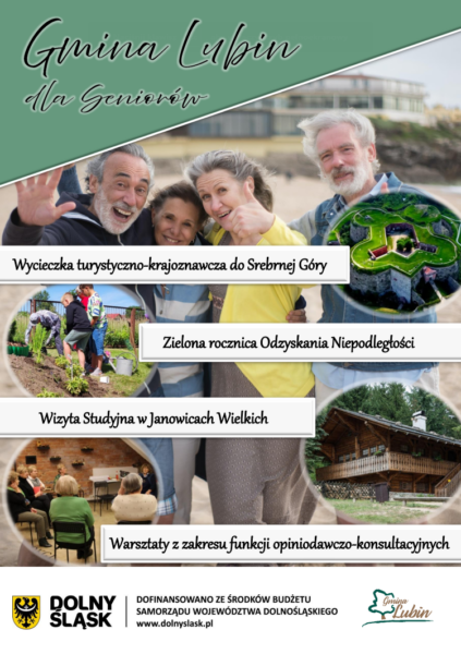 plakat gmina lubin dla seniorów