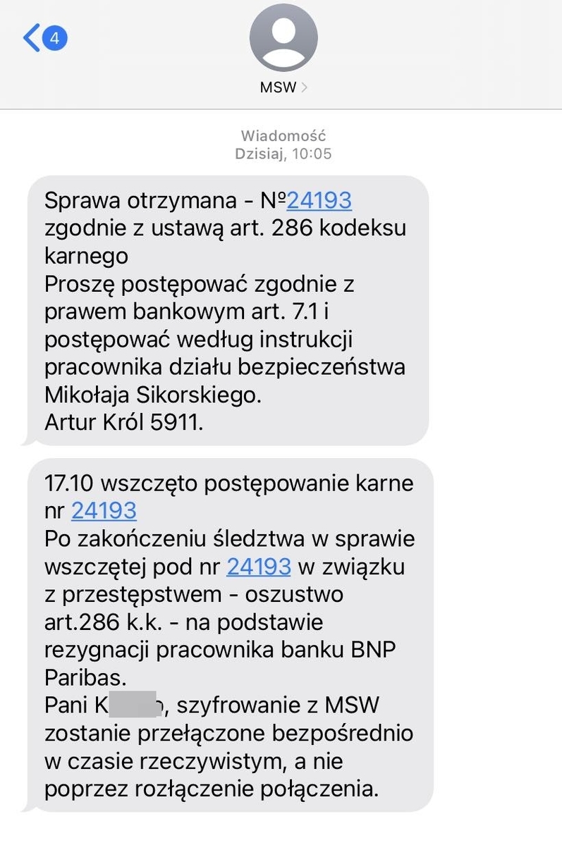 425-212532 sms od oszusta