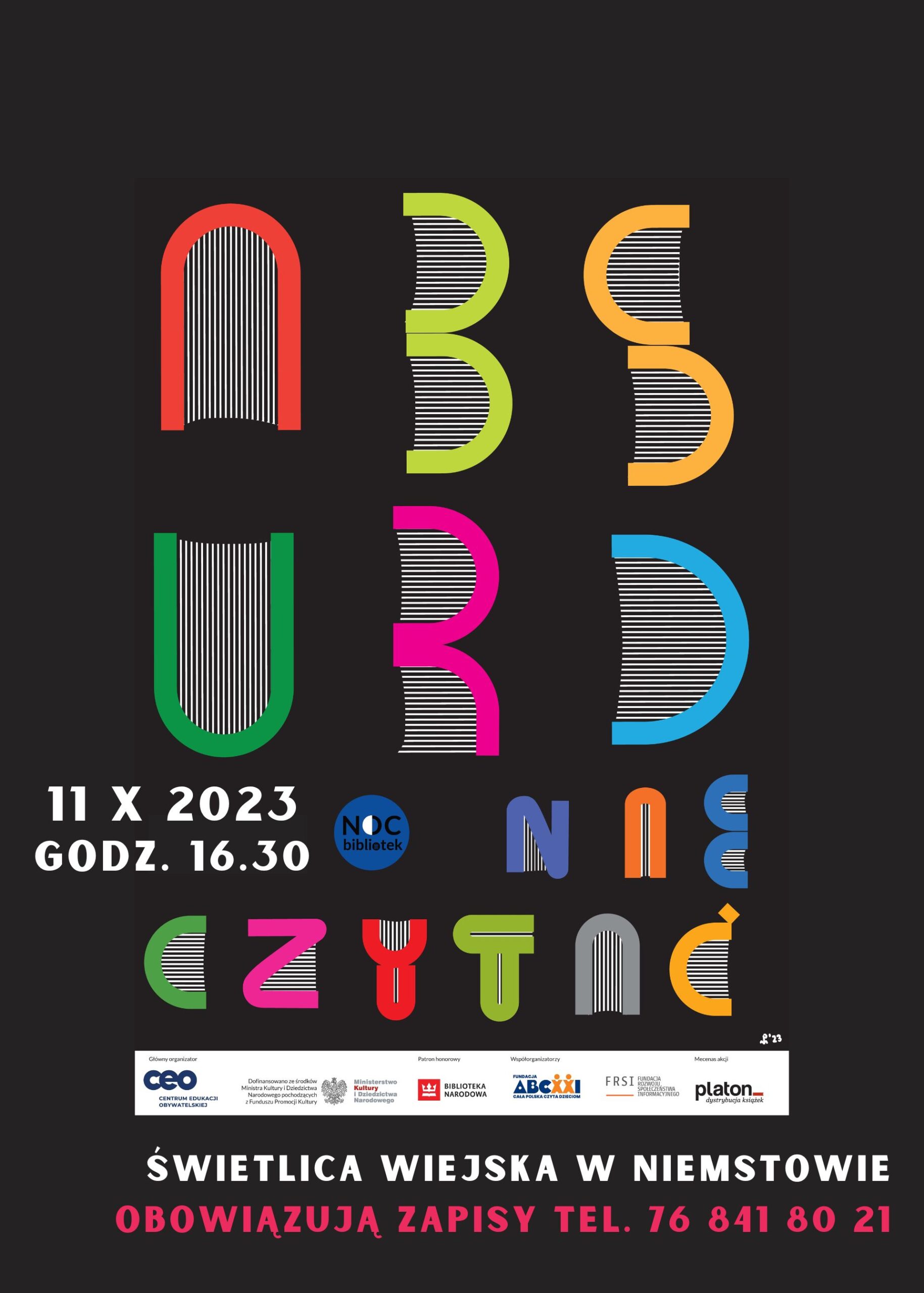 plakat noc bibliotek