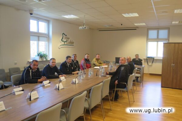 posiedzenie Zarządu Oddziału Gminnego Związku Ochotniczych Straży Pożarnych Rzeczypospolitej Polskiej w Lubinie. 