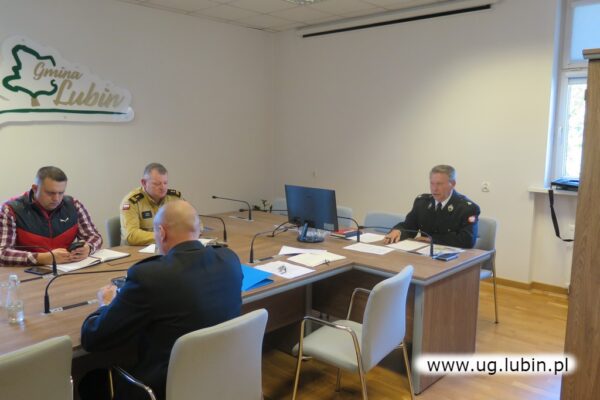posiedzenie Zarządu Oddziału Gminnego Związku Ochotniczych Straży Pożarnych Rzeczypospolitej Polskiej w Lubinie. 