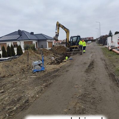 Nowa droga w Chróstniku - prace budowlane