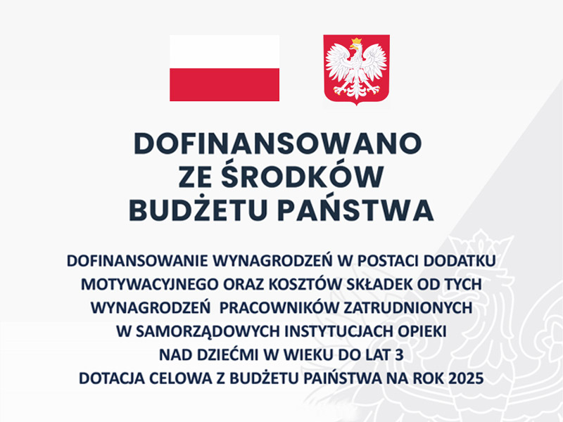 Dofinansowano ze środków Budżetu Państwa - tablica informacyjna