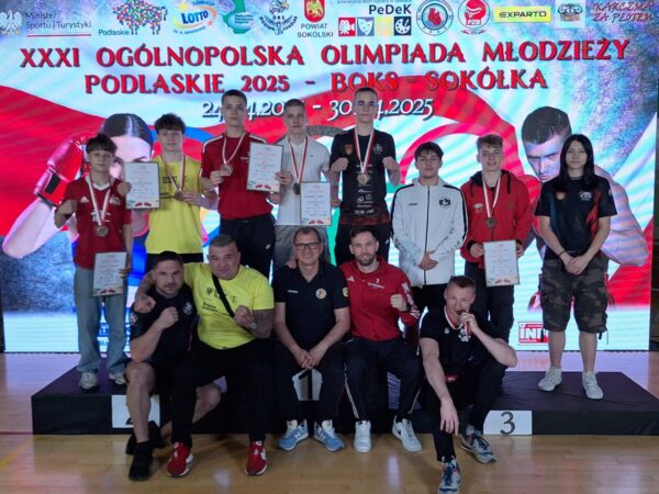 Kamil Szymański z Pieszkowa, wychowanek Stowarzyszenia Boks Lubin, stanął na podium XXXI Ogólnopolskiej Olimpiady Młodzieży