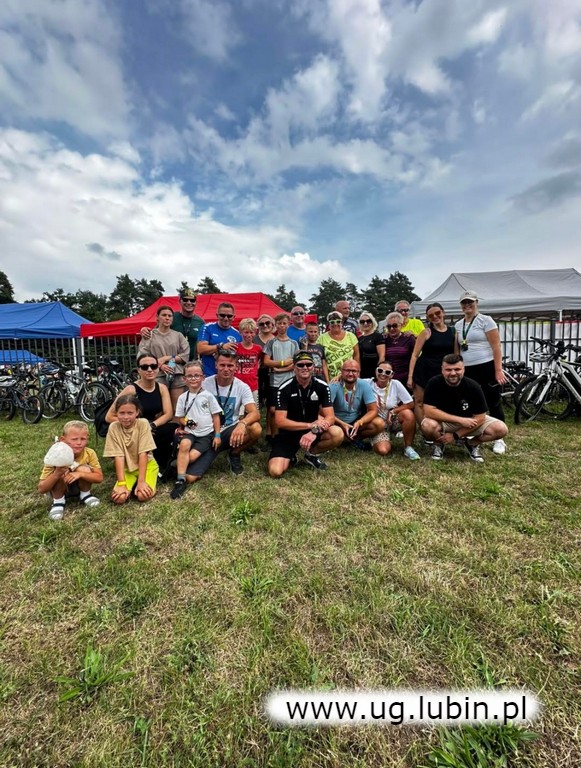 Gminny Rajd Rowerowy. Gmina Lubin. Uczestnicy rajdu.