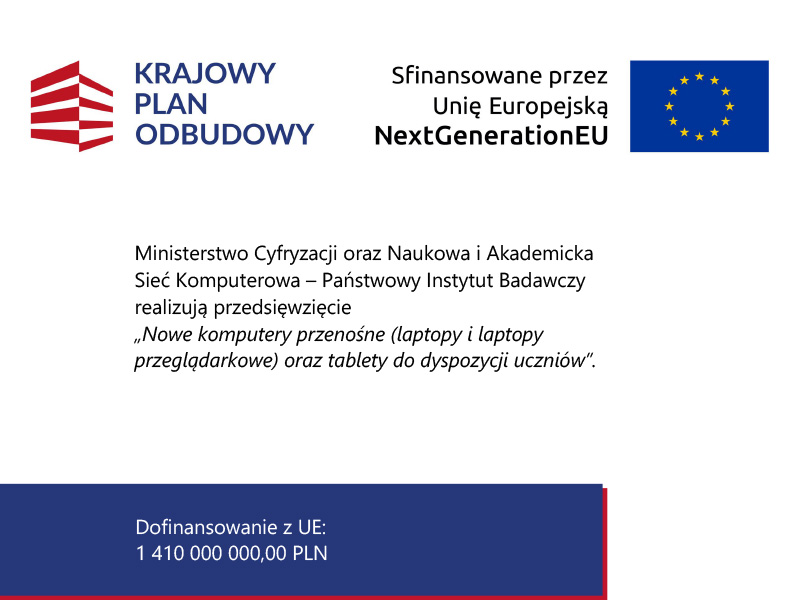 Umowa nieodpłatnego przekazania sprzętu nr C15G/10295/2025. Plakat informacyjny. Umowa nieodpłatnego przekazania sprzętu nr C15G/10295/2025. Plakat informacyjny.
