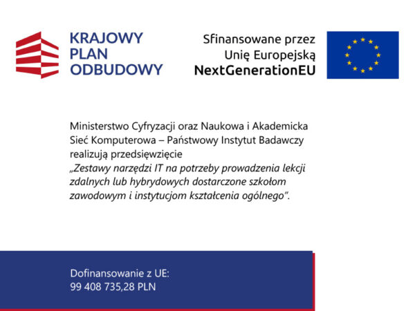 Umowa nieodpłatnego przekazania sprzętu nr C12L/14516/2025. Plakat informacyjny.