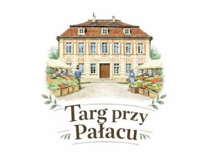 Plakat ,,targ przy pałacu"