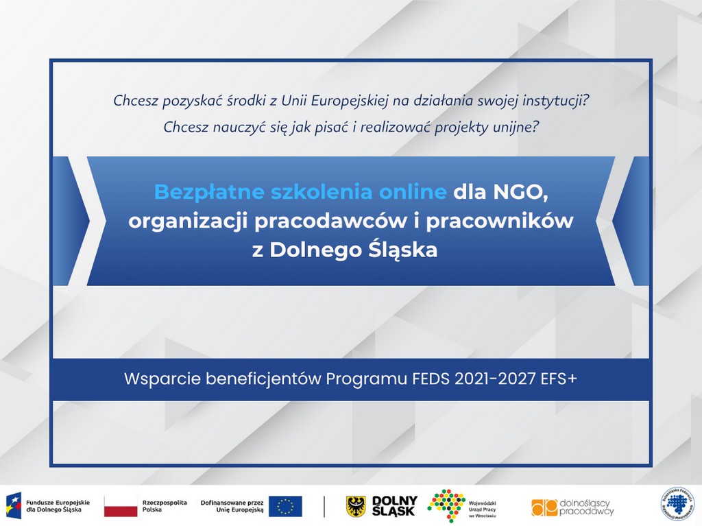 plakat szkolenie fundusze EU