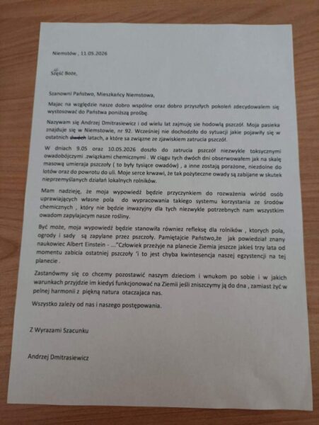 pszczoły i opryski