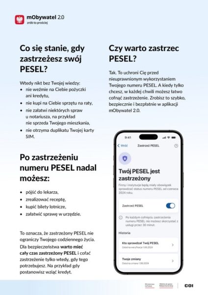 Grafika Zastrzeż numer PESEL