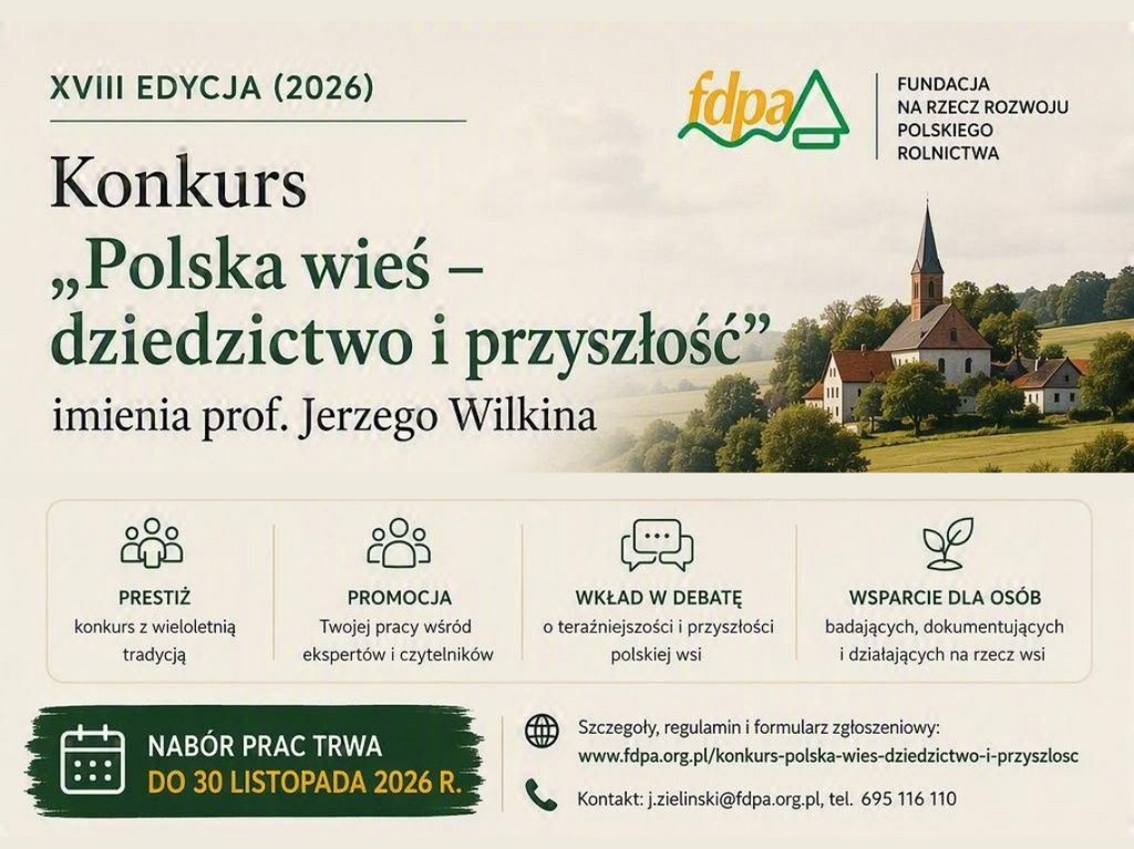 konkurs Polska Wieś organizowany przez Fundację na rzecz Rozwoju Polskiego Rolnictwa